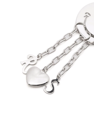 Shop Raf Simons X Smiley Rs Pendant In Silver