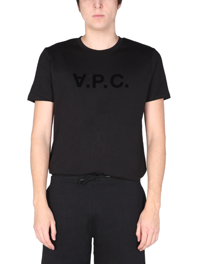 Shop Apc Crew Neck T-shirt In Black