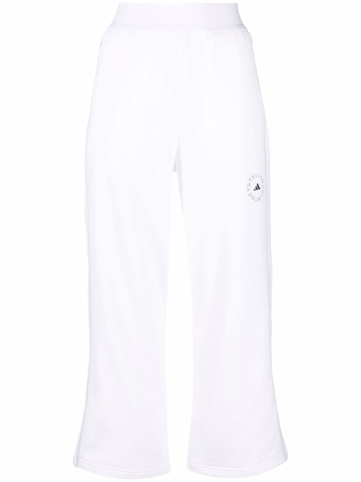 Shop Adidas By Stella Mccartney Organic Cotton Sweat Trousers In White