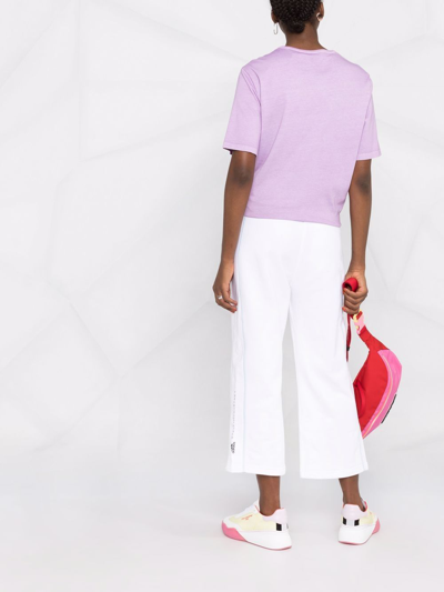 Shop Adidas By Stella Mccartney Organic Cotton Sweat Trousers In White