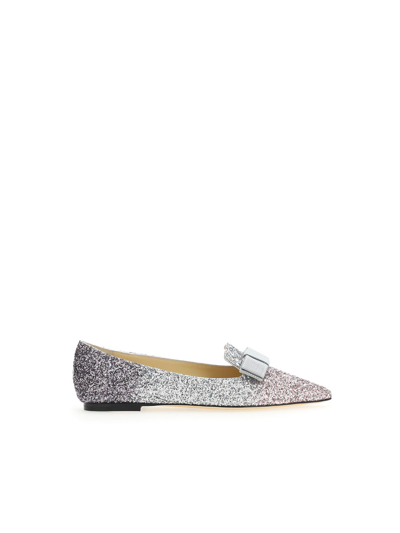 Shop Jimmy Choo Ballerinas In Ballet Pink/silver/anthracite