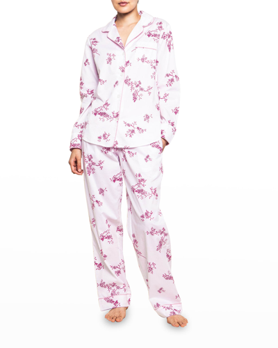 Shop Petite Plume English Rose Pajama Set In White