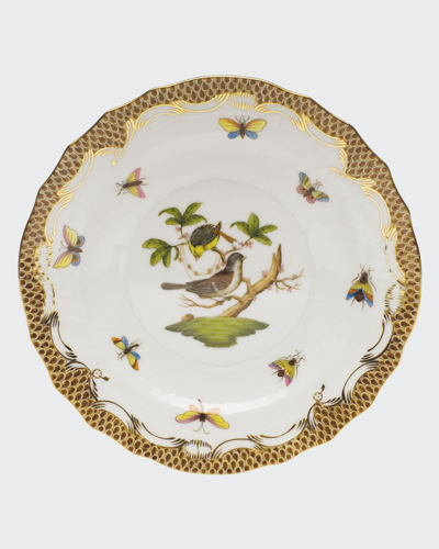 Herend Rothschild Bird Borders Brown Salad Plate #1