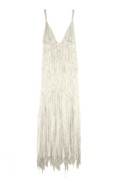 Shop Spring 2022 Ready-to-wear Christabel Macrame Maxi In Ivory