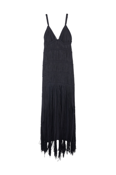 Shop Spring 2022 Ready-to-wear Christabel Macrame Maxi In Black
