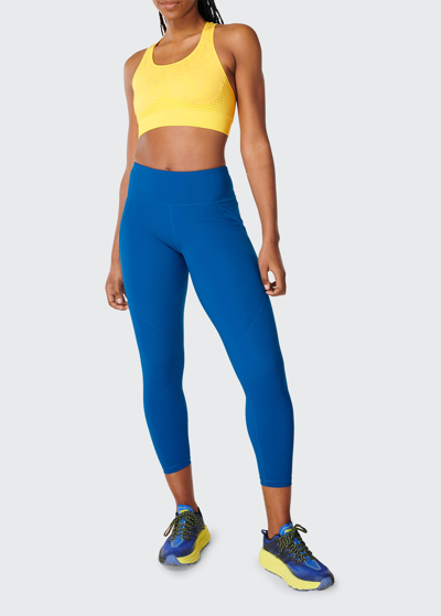 Shop Sweaty Betty Power 7/8 Workout Leggings With Pocket In Oxford Blue