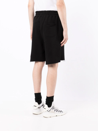 Shop Domrebel Embroidered-logo Shorts In Black
