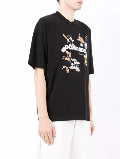 Shop Domrebel Logo-print T-shirt In Black