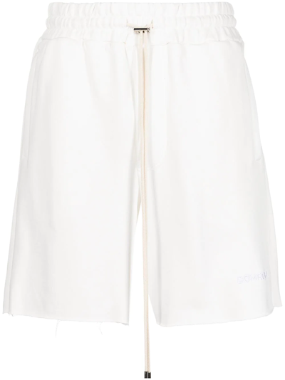 Shop Domrebel Embroidered-logo Shorts In White