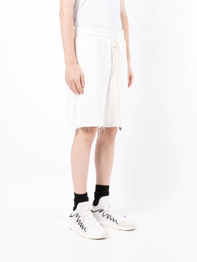 Shop Domrebel Embroidered-logo Shorts In White