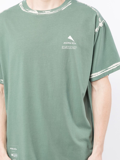 Shop Mauna Kea Painted-edge T-shirt In Green