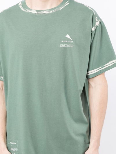 Mauna Kea Men's Short Sleeve T-shirt Crew Neckline Jumper In Green