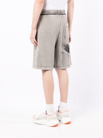 Shop Mauna Kea Stonewashed Logo-print Shorts In Grey