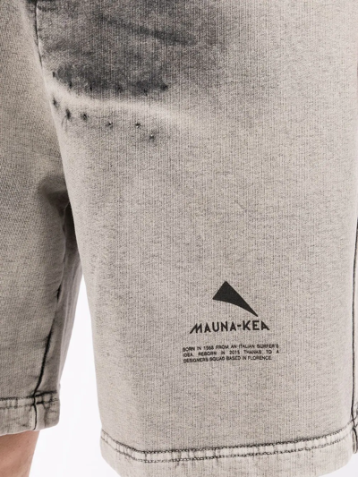 Shop Mauna Kea Stonewashed Logo-print Shorts In Grey