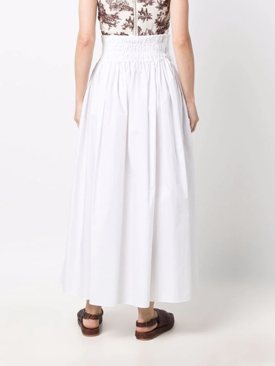 Shop Nude Wide-leg Trousers In White