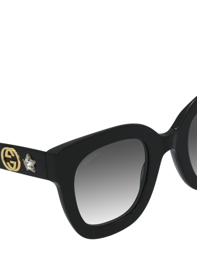 Shop Gucci Gg0208s Black Female Sunglasses