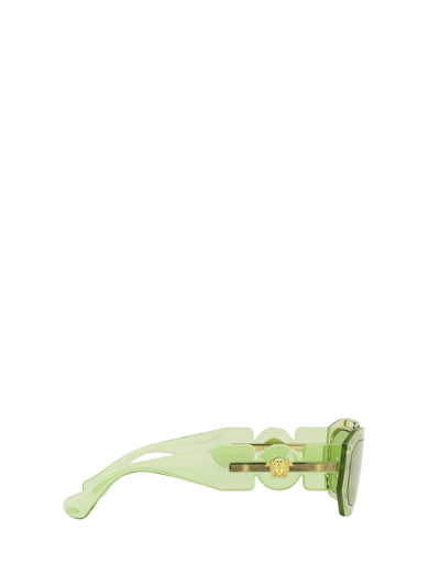 Shop Versace Ve2235 Transparent Light Green Male Sunglasses