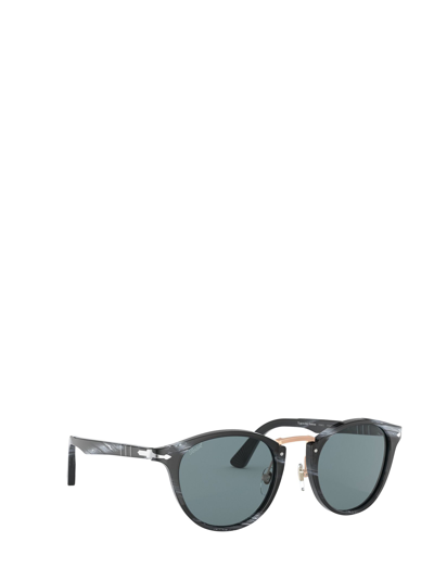 Shop Persol Po3108s Striped Black M In Grau