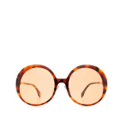 Shop Fendi Ff 0430/s Red Havana Female Sunglasses