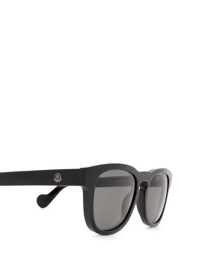 Shop Moncler Ml0098 Shiny Black Male Sunglasses