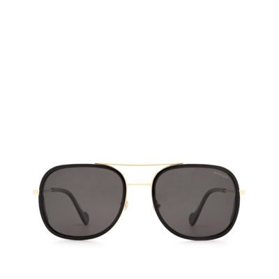 Shop Moncler Ml0145 Shiny Black Male Sunglasses