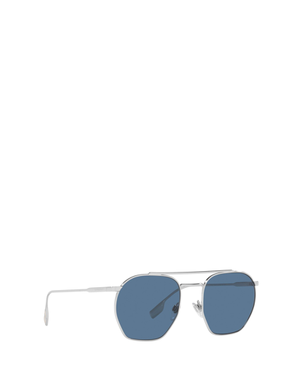Shop Burberry Be3126 Silver Male Sunglasses