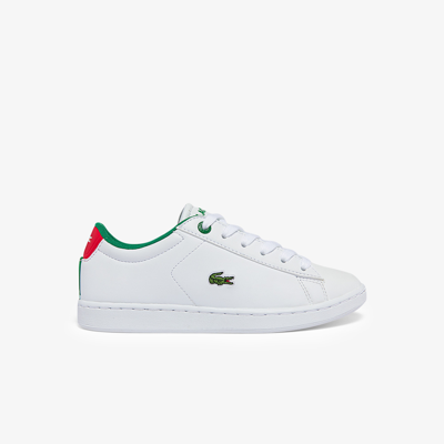 Lacoste Children's Carnaby Synthetic Color Contrast Sneakers - 12 In White