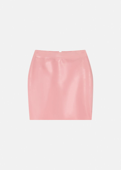 Shop Versace Latex Mini Skirt, Female, Pink, 44