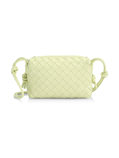 Shop Bottega Veneta Women's Mini Loop Intrecciato Bag In Lemon