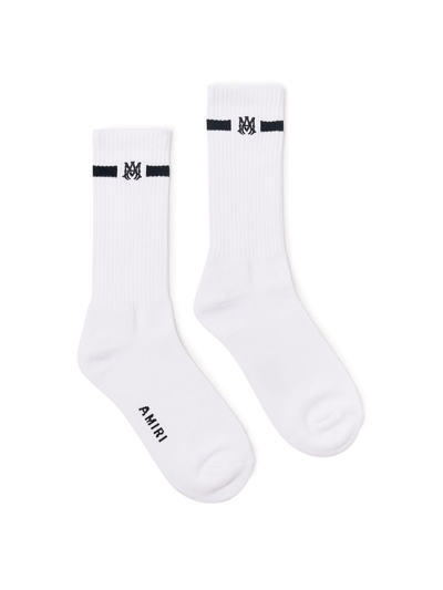 Shop Amiri Small Ma Socks In White