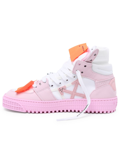 Shop Off-white Pink Leather Off Court 3.0 Sneakers