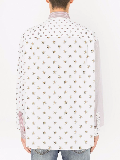 Shop Dolce & Gabbana Patchwork-detailing Shirt In White