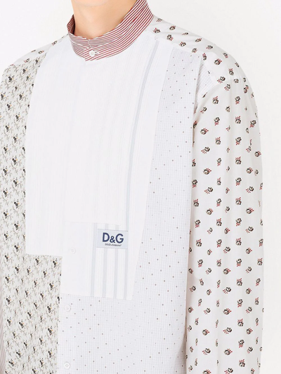 Shop Dolce & Gabbana Patchwork-detailing Shirt In White