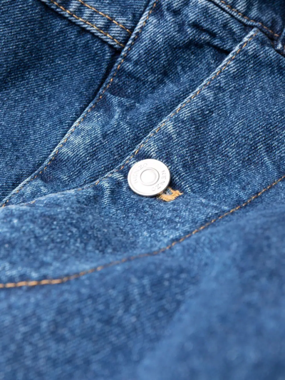 Shop Kenzo Wide-leg Cropped Jeans In Blue