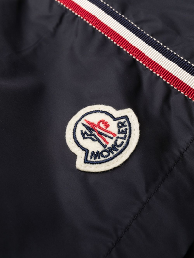 Shop Moncler Logo-patch Swim Shorts In Blue