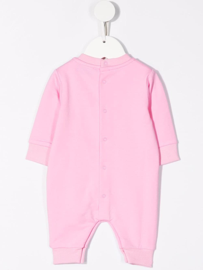 Shop Moschino Teddy Bear-print Romper In Pink