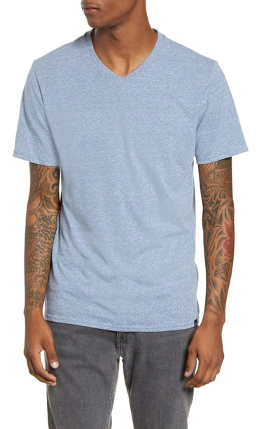 Shop Threads 4 Thought Slim Fit V-neck T-shirt In China Blue