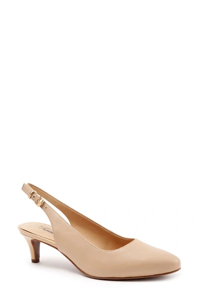 Shop Trotters Keely Slingback Pump In Nude Leather
