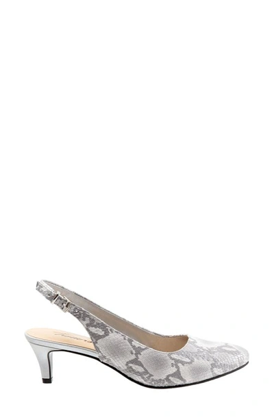Shop Trotters Keely Slingback Pump In Grey Print Leather