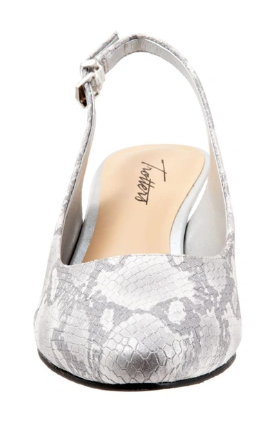 Shop Trotters Keely Slingback Pump In Grey Print Leather