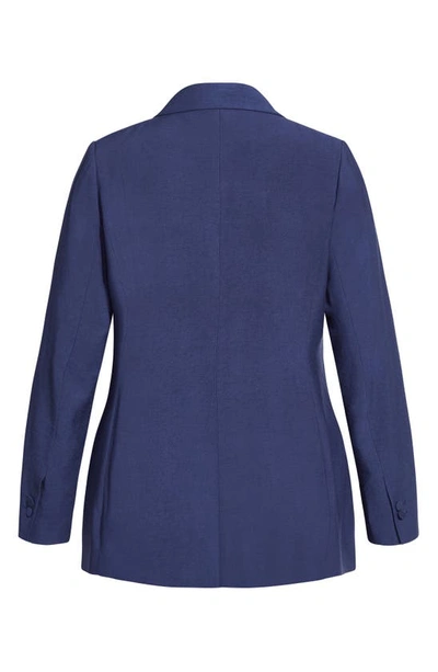 Shop City Chic Perfect Suit Jacket In Navy