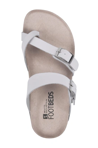 Shop White Mountain Gracie Double Buckle Sandal In White/lea W/ White Outsole