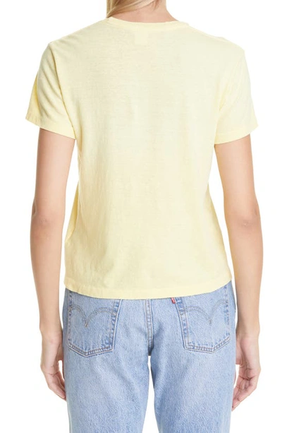 Shop Re/done X Hanes The Classic Tee In Faded Lemon