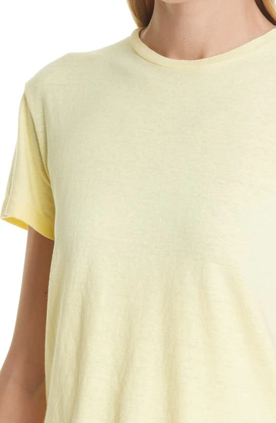 Shop Re/done X Hanes The Classic Tee In Faded Lemon
