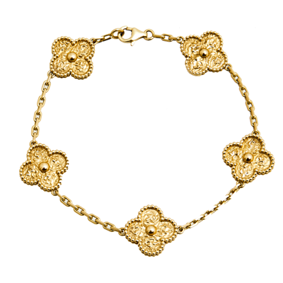 Pre-Owned Van Cleef and Arpels Vintage Alhambra 5 Motifs Bracelet