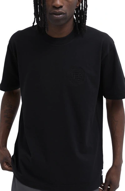 Shop Reigning Champ Logo Relax T-shirt In Black