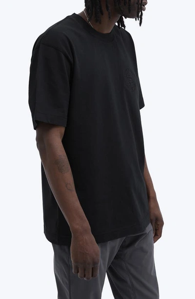 Shop Reigning Champ Logo Relax T-shirt In Black