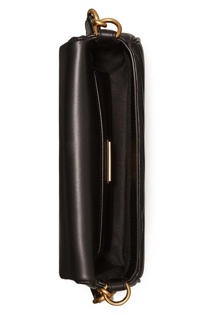 Tory Burch Kira Chevron Small Leather Shoulder Bag In Black
