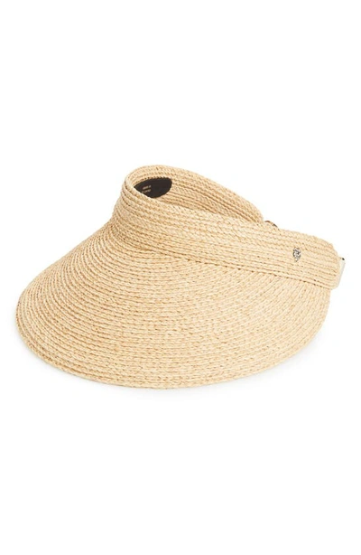 Helen Kaminski 'kirsten' Packable Raffia Visor In Natural