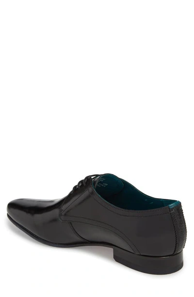 Shop Ted Baker Bhartli Plain Toe Derby In Black Leather